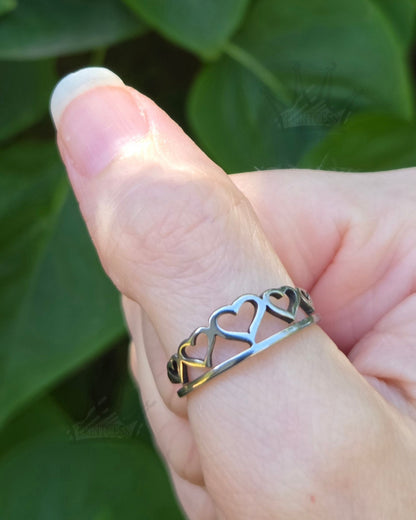 Stainless Steel Heart Ring