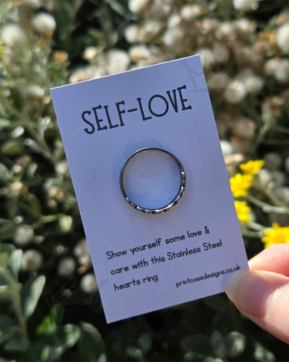 Stainless Steel Heart Ring