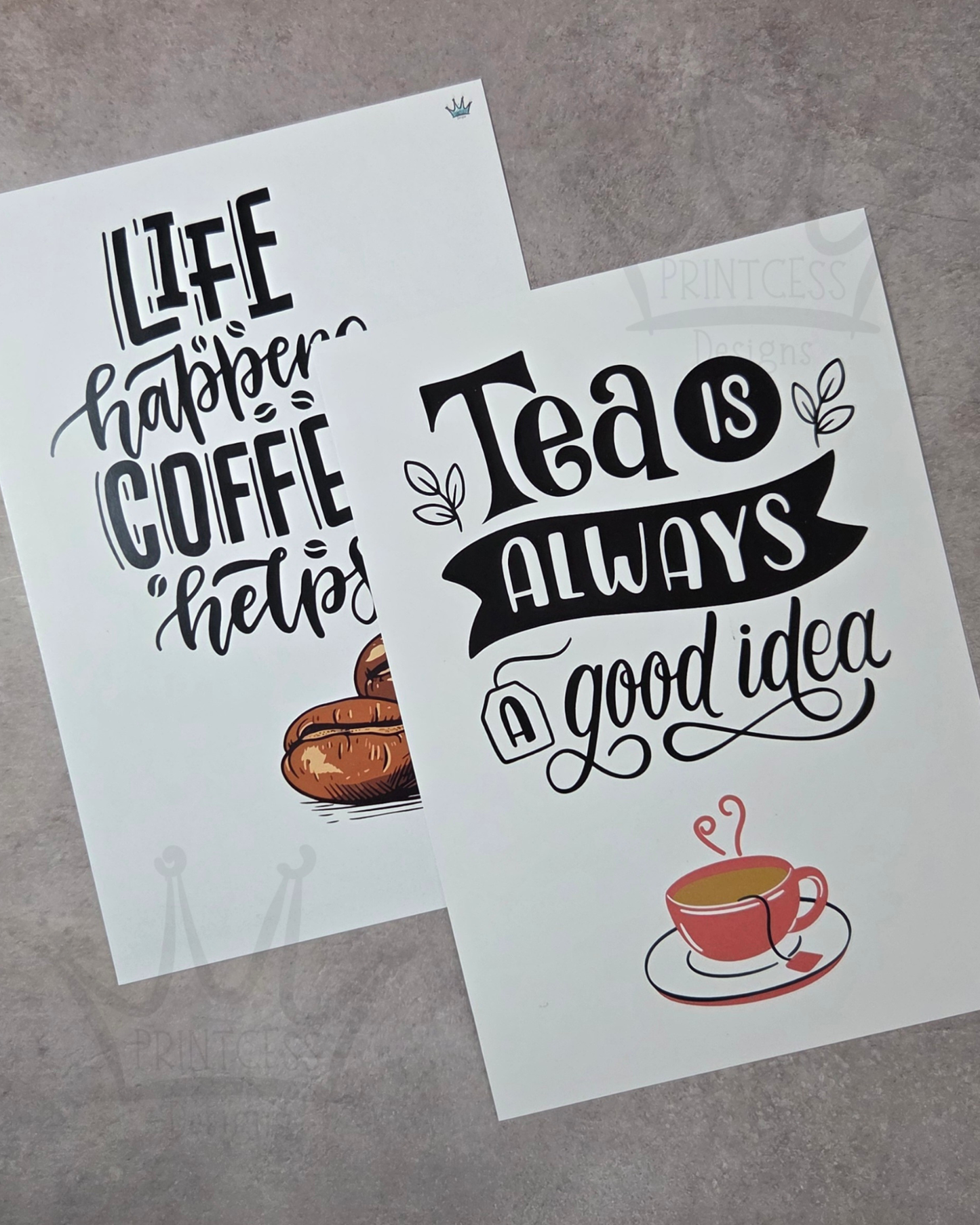 'Hot Drinks' Prints Set