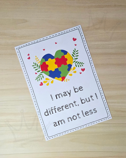 'May be different' Autism A5 Print