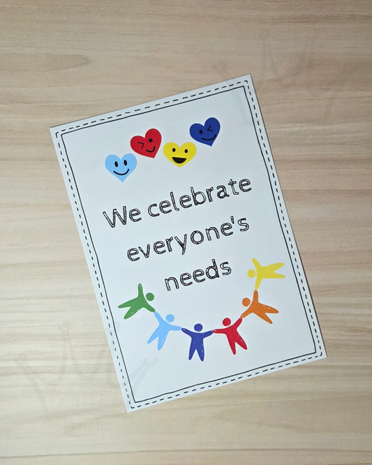 'Celebrate Needs' Autism A5 Print
