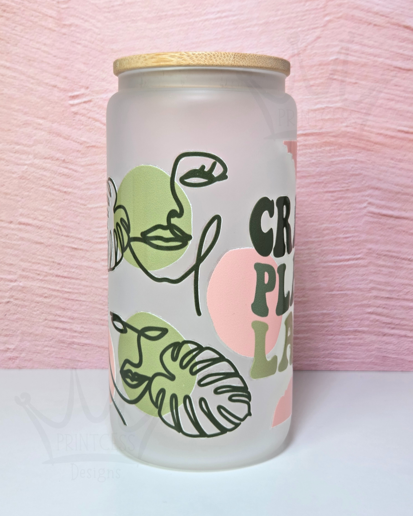 'Crazy Plant Lady' 16oz Libby Glass