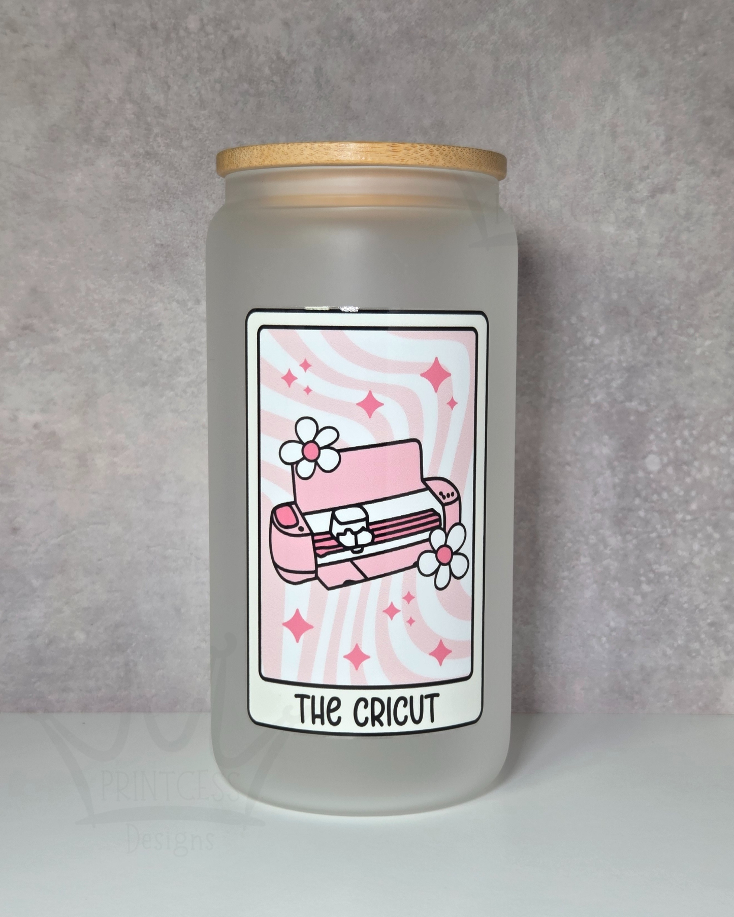'Pink Cricut' 16oz Libby Glass