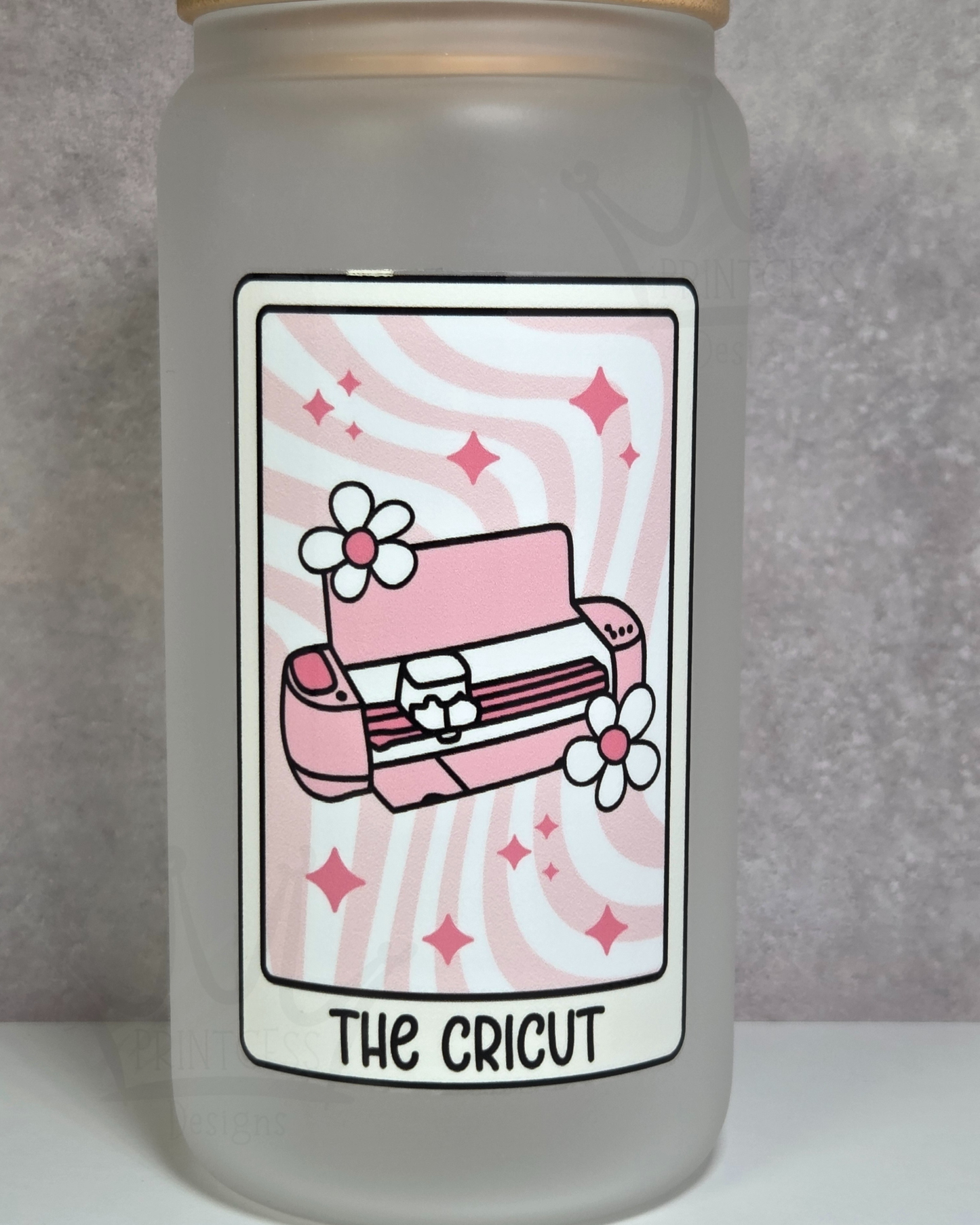 'Pink Cricut' 16oz Libby Glass