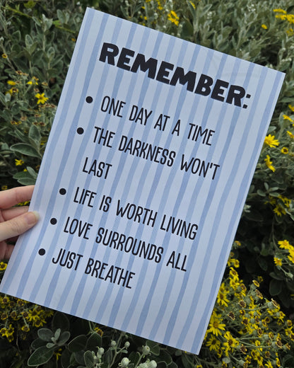 Mental Health Quotes - A4 Print