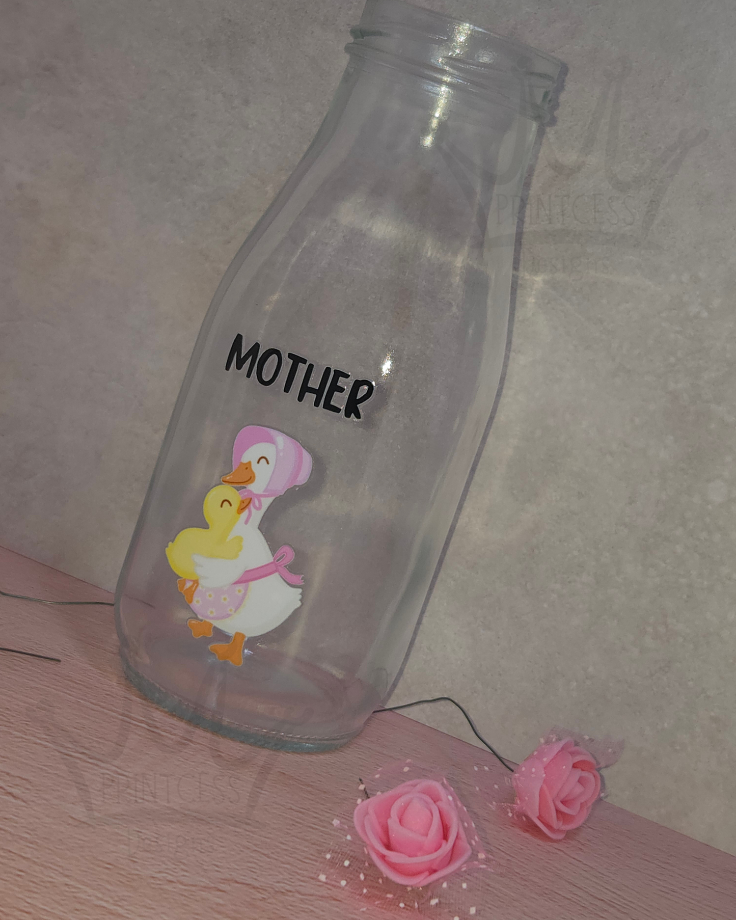 'Mother' Clear Glass Bottle