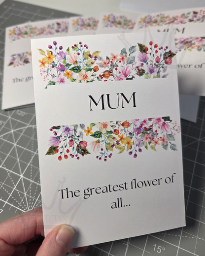 'Mum, greatest Flower' Greeting Card
