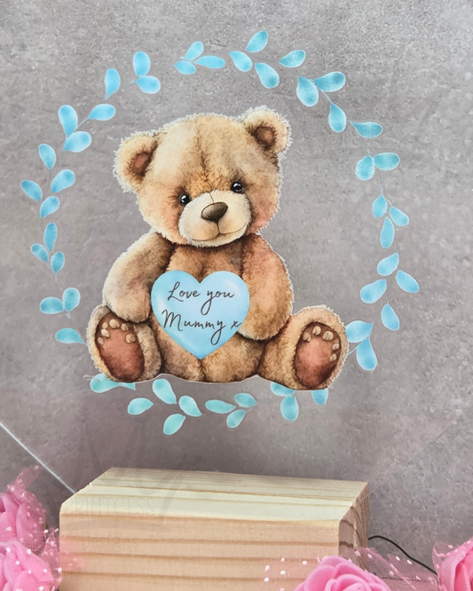 'Love you Mummy' Acrylic Heart stand