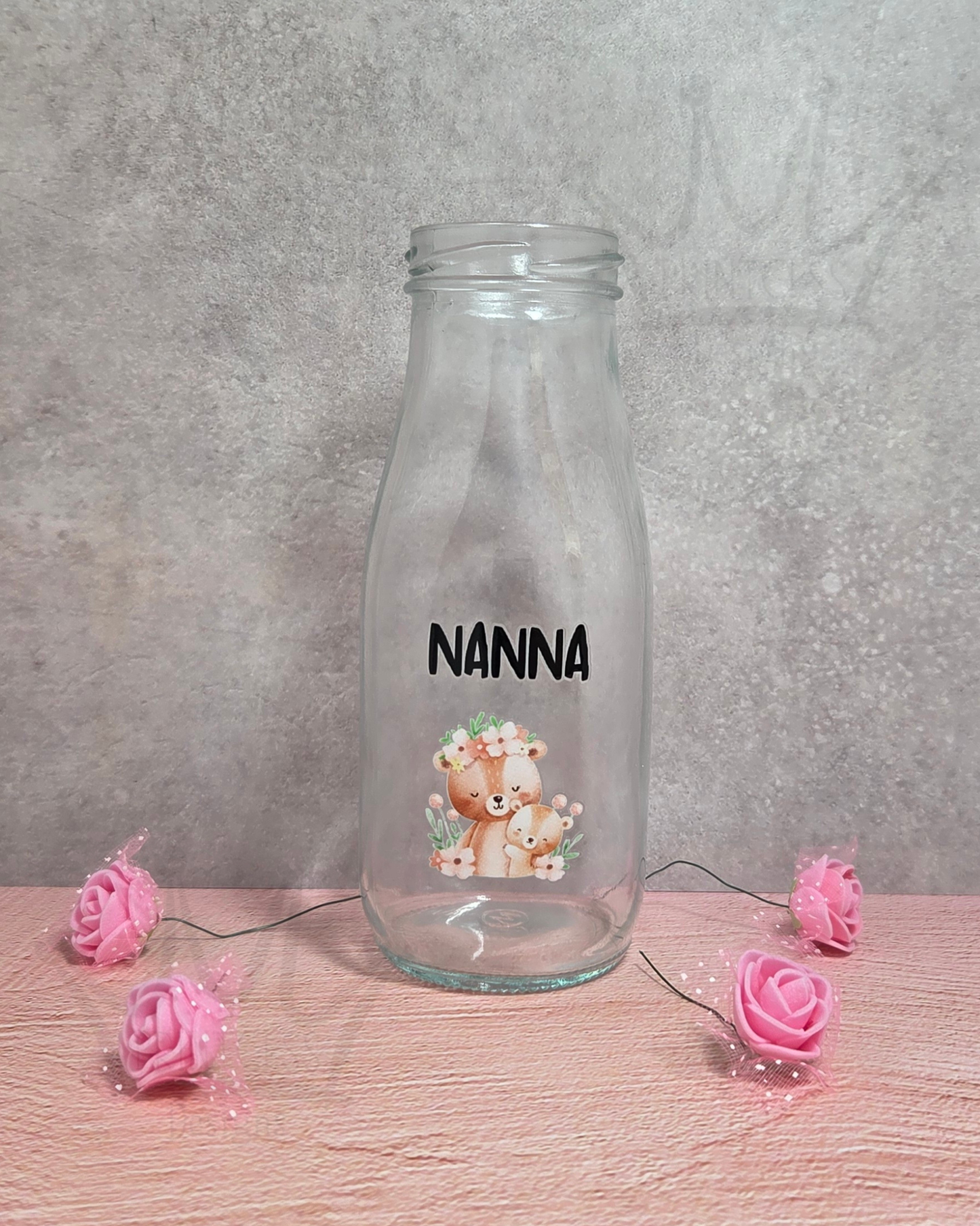 'Nanna' Clear Glass Bottle