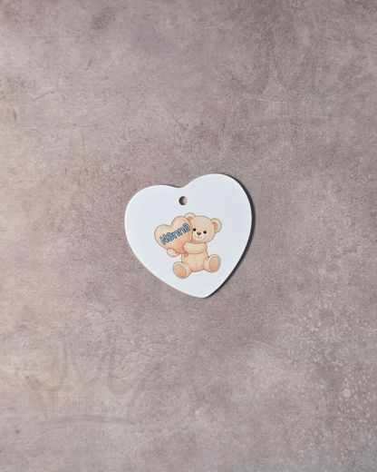 'Nanna' White Heart Decoration