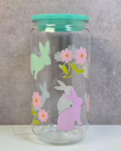 'Easter Pastel Bunny' Plastic Libby