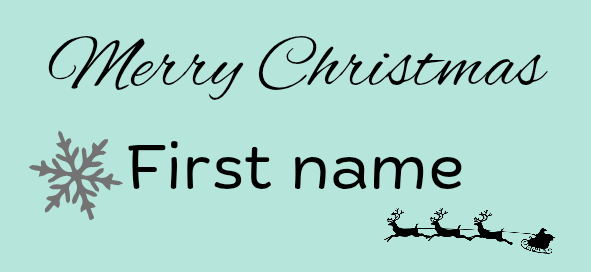 PERSONALISED Christmas Labels (5pk)