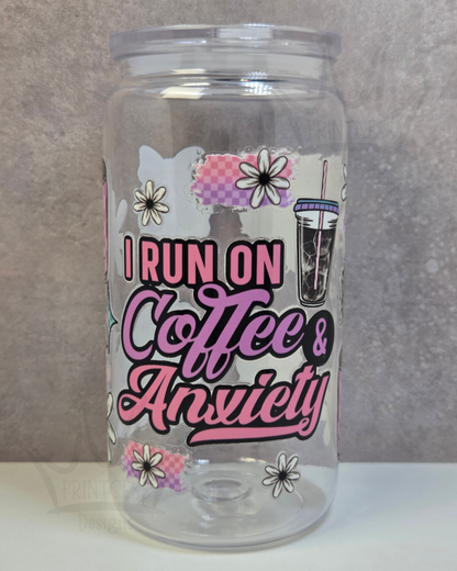 'I run on Coffee' Plastic Libby