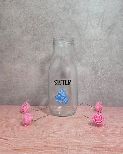 'Sister' Clear Glass Bottle