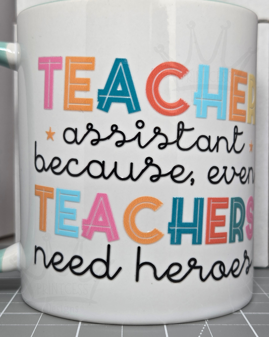 IMPERFECT: Teacher Assistant Mug (mint inner)