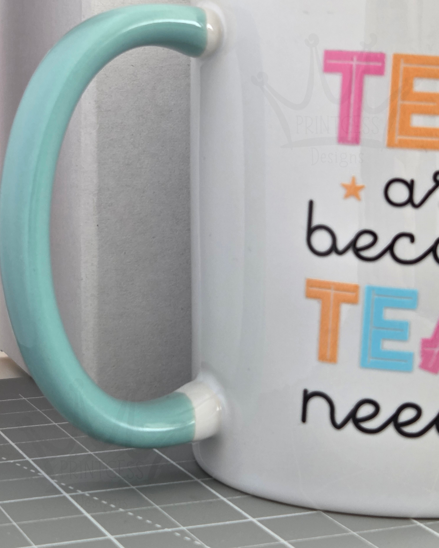 IMPERFECT: Teacher Assistant Mug (mint inner)