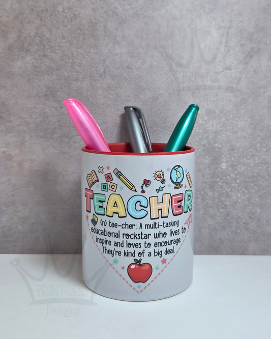 'Teacher Quote' Ceramic Pen Pot