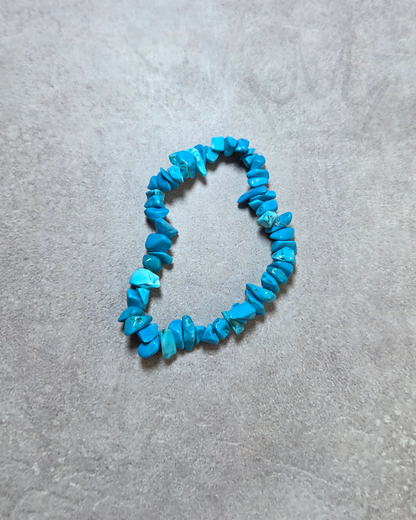 Blue Turquoise Crystal Chip Bracelet