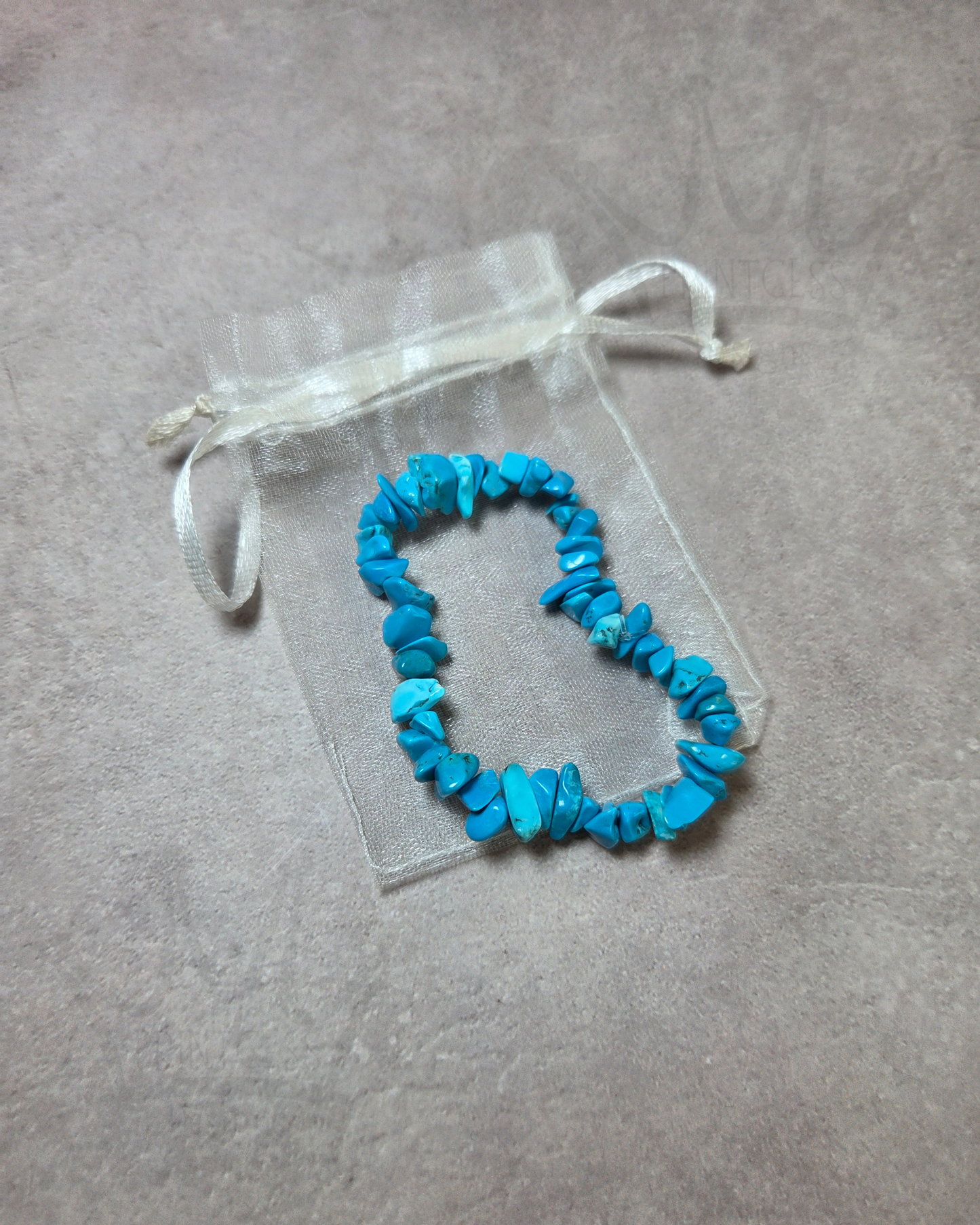 Blue Turquoise Crystal Chip Bracelet