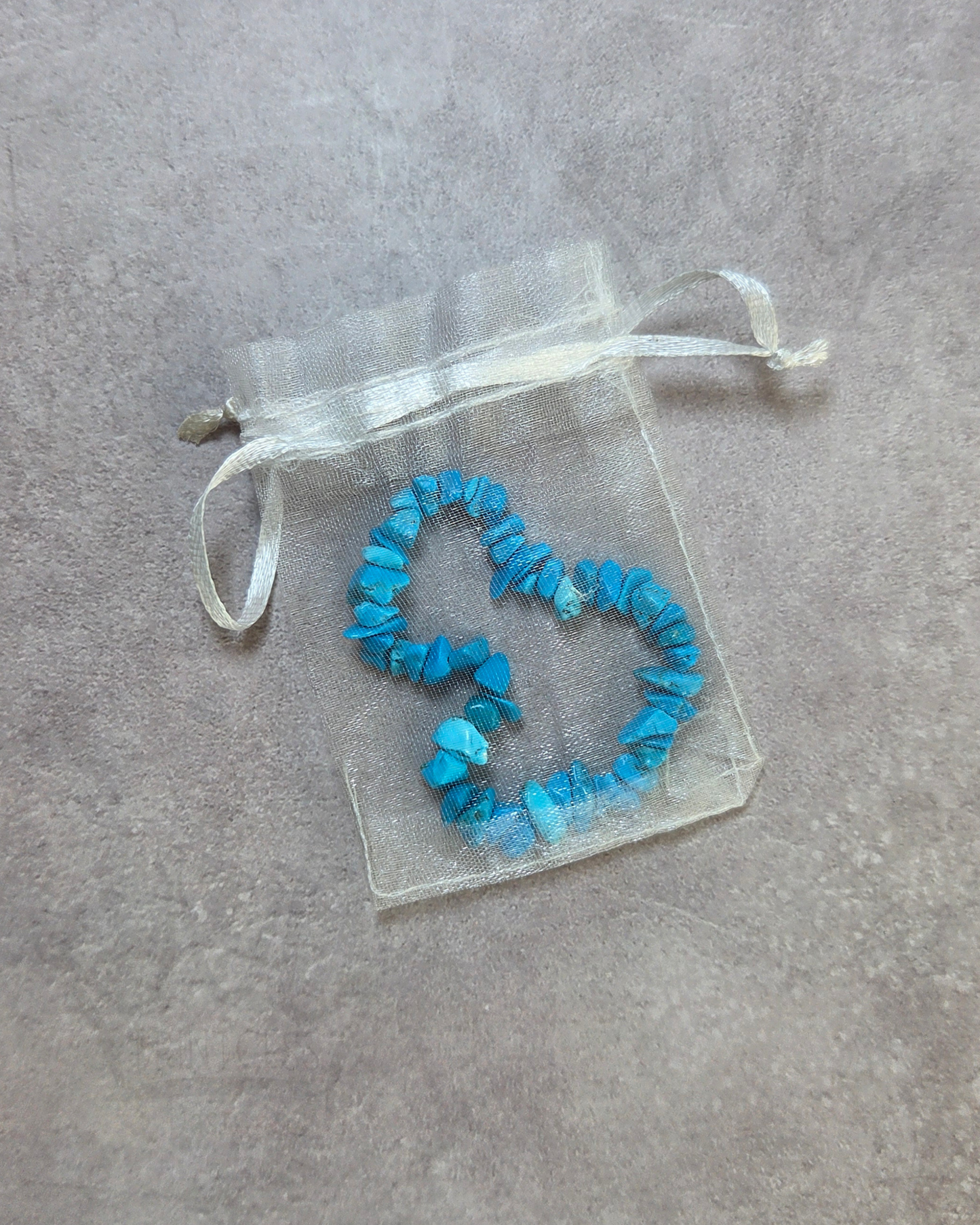 Blue Turquoise Crystal Chip Bracelet