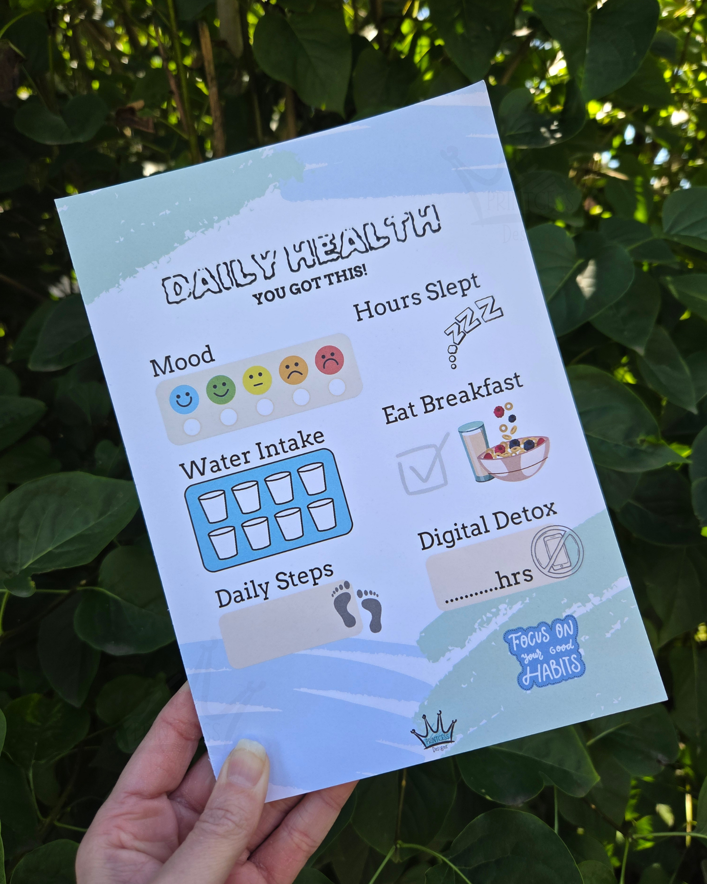 Daily Health Notepad A5