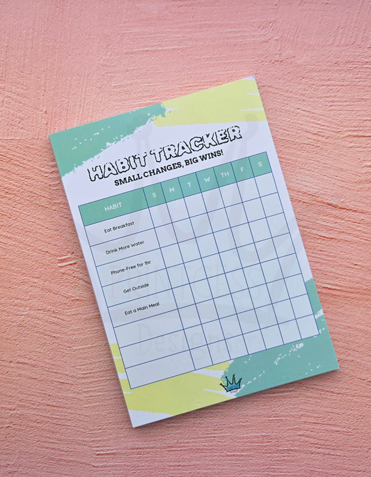 Habit Tracker A5 Notepad