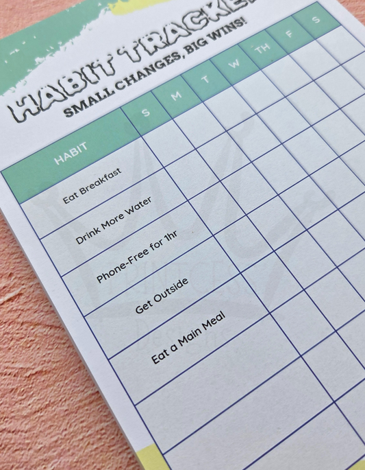 Habit Tracker A5 Notepad