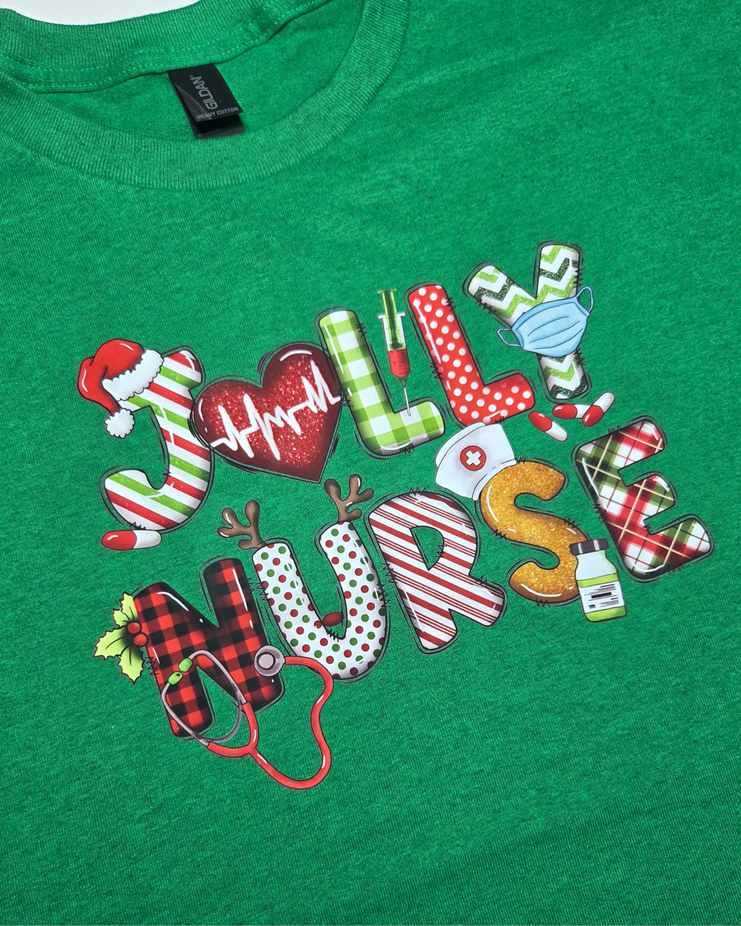 'Jolly Nurse' Adult Tee - (large)