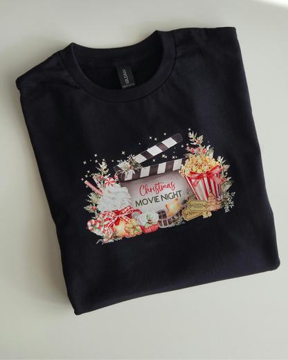 'Christmas Movie Night' - Adult Tee (medium)