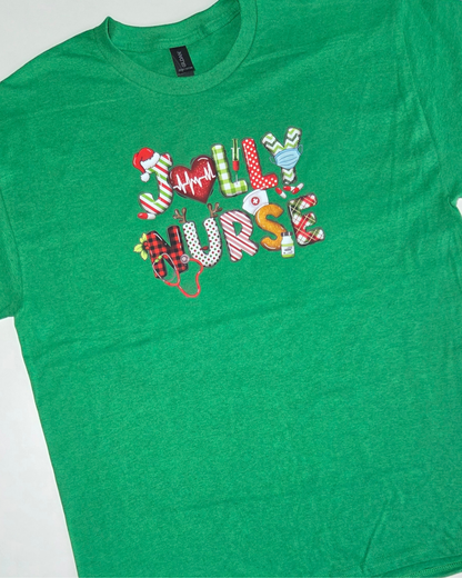 'Jolly Nurse' Adult Tee - (large)