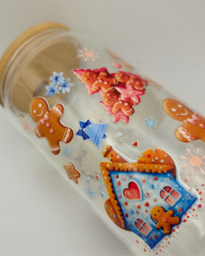 Snowy Gingerbread 16oz Libby Glass