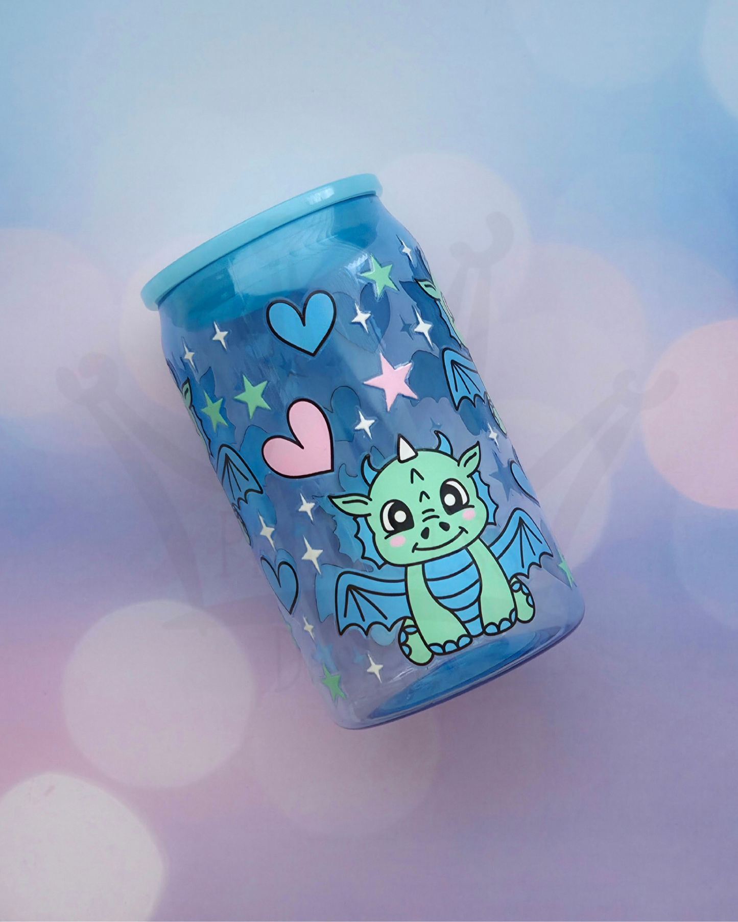 'Cute Dragons' - Blue Plastic Libby Cup