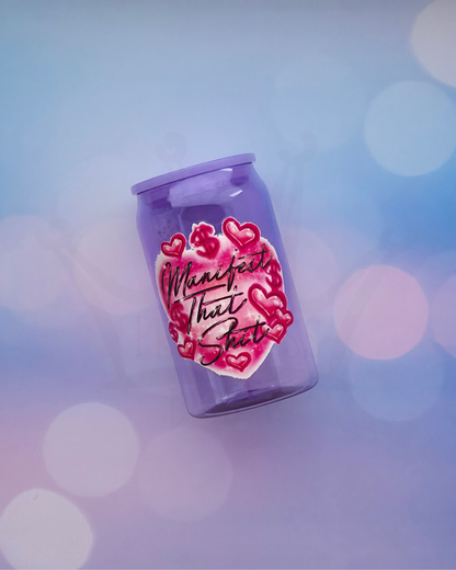 'Manifest that sh*t' - Purple Plastic Libby Cup