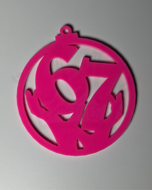 Christmas '6-7' Bauble - Pink