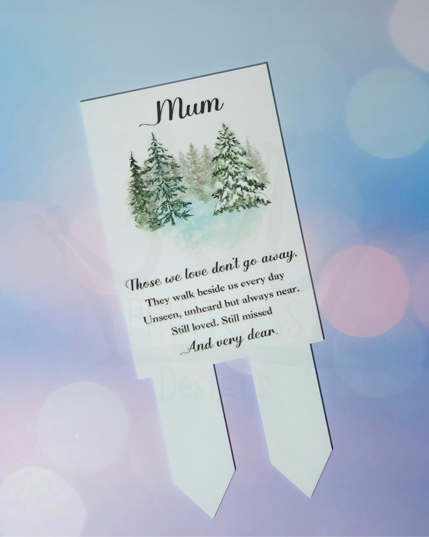 'Winter Mum' Grave Marker