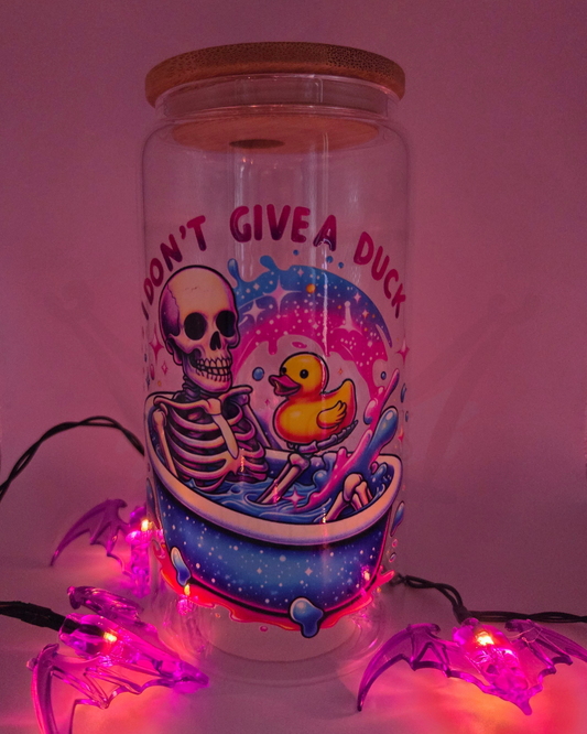 'I Don't Give A' 16oz Libby Glass