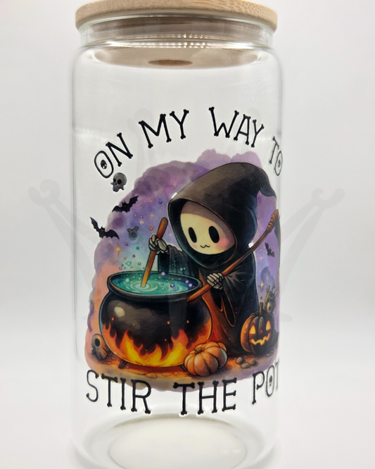 'Stir the Pot' 16oz Libby Glass