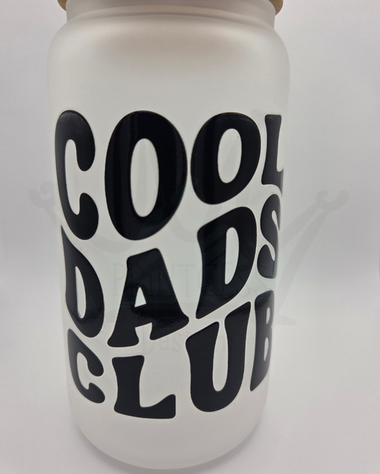 'Cool Dad's Club' 16oz Libby Glass