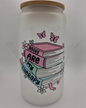 'Books Therapy' 16oz Libby Glass